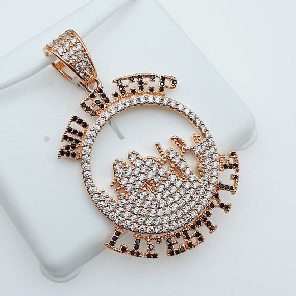 "14K Gold Plated Cubic Zircon Pendant, INUS1BR087 - Picture 1 of 9